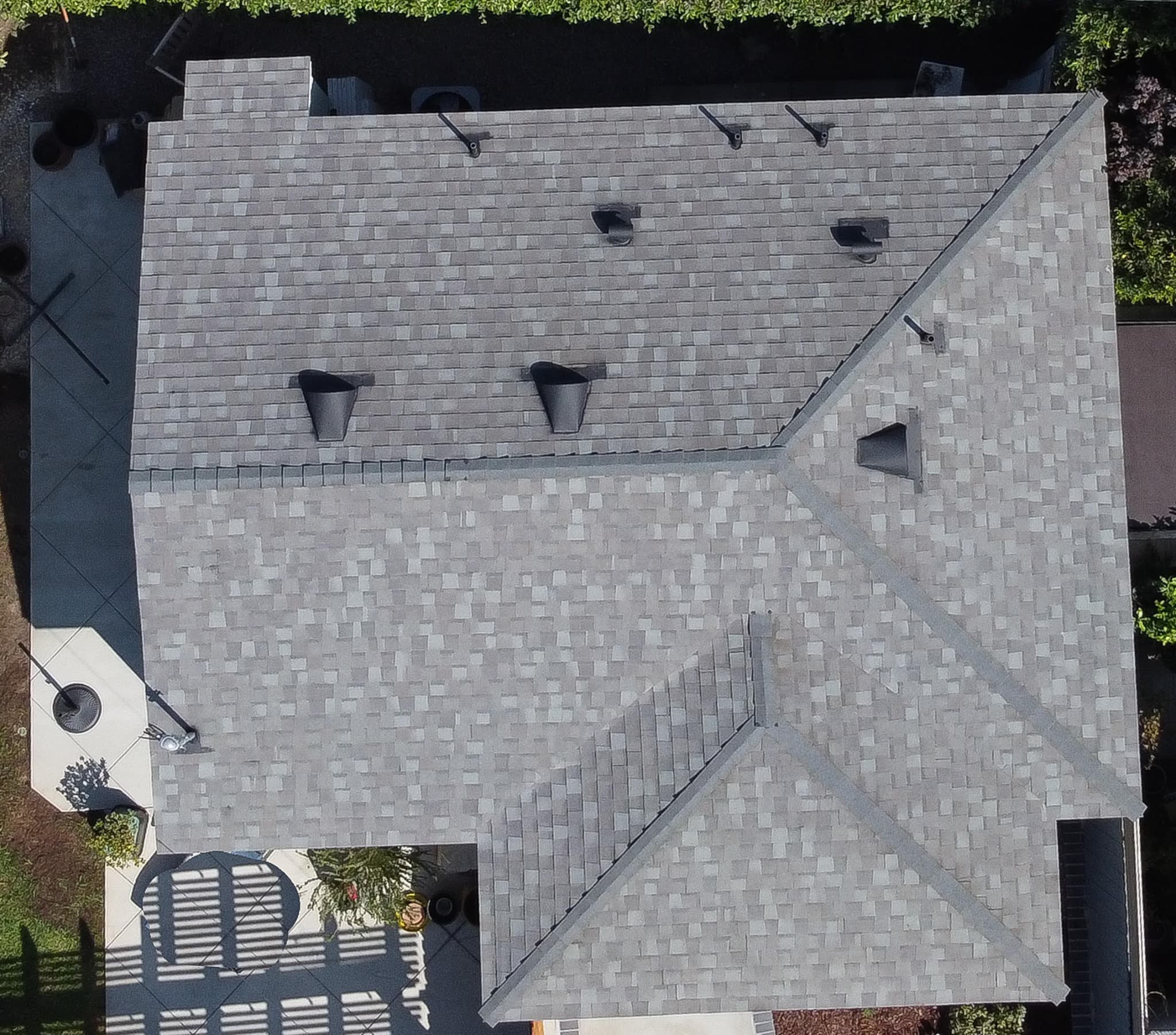 Aerial roof view of custom home — Navarro's Custom Homes & ADUs